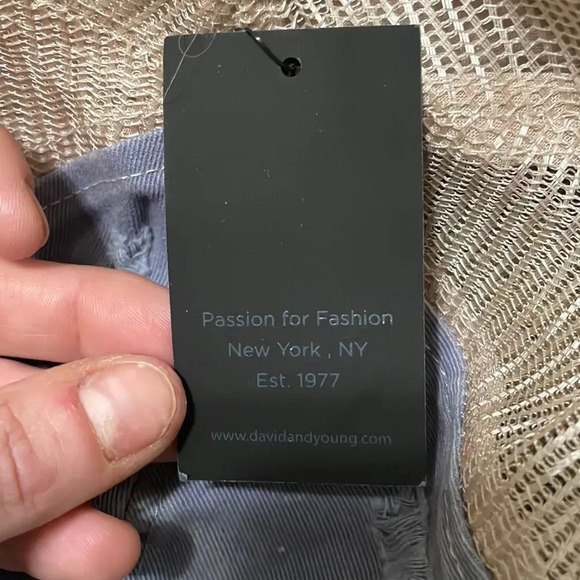 NWT David and Young Adjustable Women's Baseball Cap Blue Distressed - Picture 6 of 12